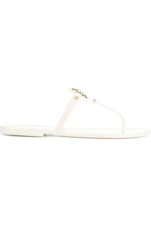 Tory Burch Sko, Dame, Hvid, 40 EU, Uld, Flip Flops