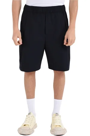 LANEUS Shorts, Herre, Blå, XL, Uld, Let uld Bermuda shorts