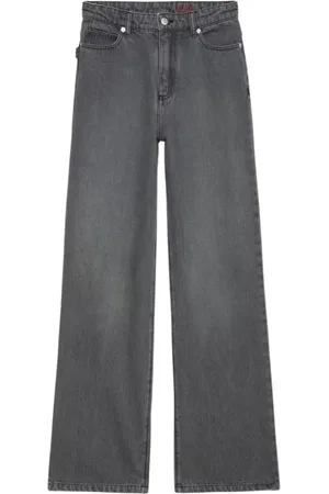 Zadig & Voltaire Jeans, Dame, Grå, W29, Bomuld, Højtaljede jeans med lige ben