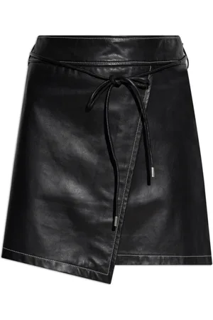 Paul Smith Nederdel, Dame, Sort, M, Læder, Lædernederdel
