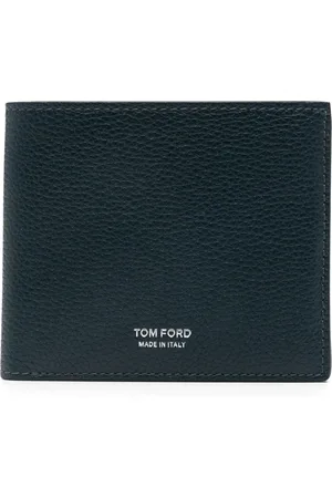 Tom Ford Tilbehør, Herre, Blå, ONE SIZE, Læder, Grain Læder Klassisk Bifold Punge