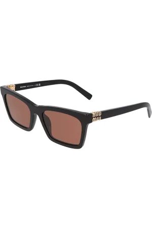 Miu Miu Tilbehør, unisex, Sort, 55 MM, Modige og sofistikerede solbriller