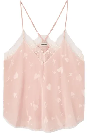 Zadig & Voltaire Top, Dame, Lyserød, S, Heart Flash Top Christy Jac