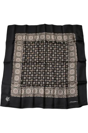 Dolce & Gabbana Tilbehør, Herre, Flerfarvet, ONE SIZE, Kaktus Firkantet Tørklæde Tørklæde