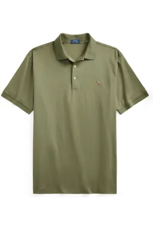 Ralph Lauren Top, Herre, Grøn, S, Bomuld, Slim Fit Pima Bomulds Polo