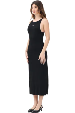 Calvin Klein Kjole, Dame, Sort, S, Sort Racerback Midi Kjole