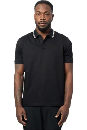 Armani Exchange Top, Herre, Sort, S, Bomuld, Sort merceriseret bomuldspolo