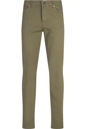 Kiton Bukser, Herre, Grøn, W40, Bomuld, Slim-fit Bukser