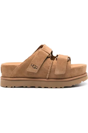 UGG Sko, Dame, Brun, 37 EU, Uld, Goldenstar Hi Slide Flade Sko