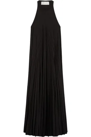 Sportmax Kjole, Dame, Sort, L, Sort stræk jersey lang kjole