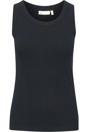 INWEAR Top, Dame, Blå, M, Bomuld, Marineblå Tanktop