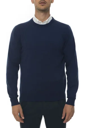 Kiton Strik, Herre, Blå, 2XL, Cashmere, Luksuriøs Cashmere Sweater
