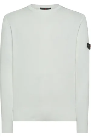 Peuterey Strik, Herre, Hvid, L, Bomuld, Crewneck Sweater Caliper 01