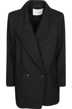 Ivy & Oak Jakke, Dame, Sort, S, Uld, Jenna Peacoat Blazer