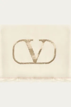 VALENTINO GARAVANI Tilbehør, Dame, , ONE SIZE, Cashmere, Cashmere Silke Sjal med Lurex