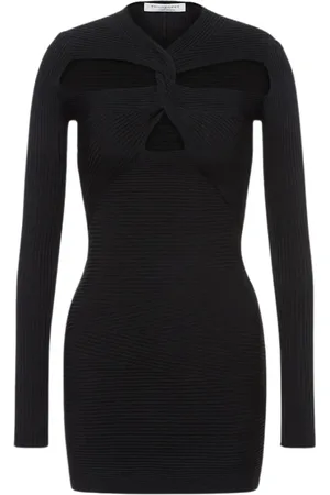 Serafini Kjole, Dame, Sort, S, Stretch-Knit Mini Kjole med Cut-Out