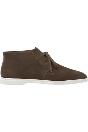 Scarosso Sko, Herre, Brun, 45 EU, Bomuld, Davide Dyb Taupe Ruskind