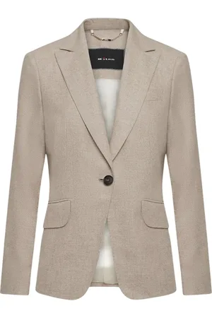 Kiton Jakke, Dame, Brun, S, Cashmere, Beige Cashmere Jakke