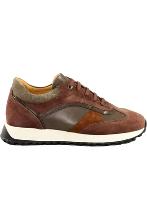 Testoni Sko, Herre, Brun, 40 EU, Læder, Læder Sneakers med Gummisål