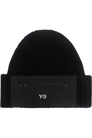 Y-3 Tilbehør, unisex, Sort, ONE SIZE, Uld, Cap med lomme