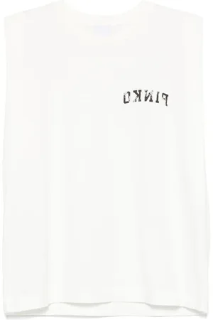Pinko Top, Dame, Hvid, XS, Bomuld, Cacao T-Shirt