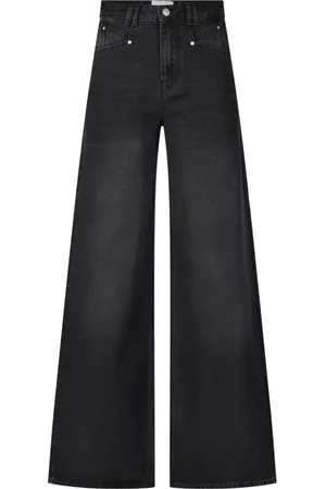 Isabel Marant Jeans, Dame, Sort, XL, Bomuld, Wide Leg Jeans Lemony
