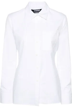 Jacquemus Bluser & Skjorter, Dame, Hvid, XS, Bomuld, Bomuldspoplin Skjorte
