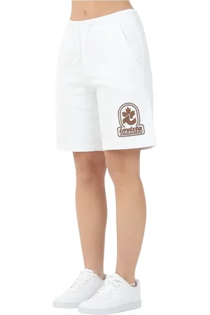 Dsquared2 Shorts, Dame, Hvid, M, Bomuld, Hvide sporty logo print shorts