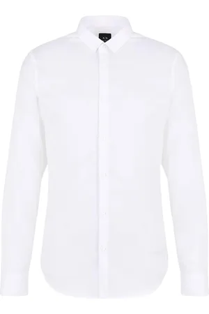 Armani Exchange Skjorte, Herre, Hvid, XL, Klassisk Hvid Skjorte Ultra Stretch Stof