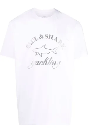 Paul & Shark Top, Herre, Hvid, L, Bomuld, 010 Bomulds T-shirt