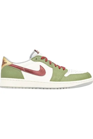Jordan Sko, Herre, Grøn, 41 EU, Uld, Year of the Dragon Low Top Sneakers