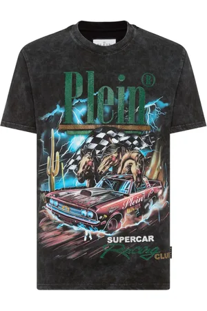 Philipp Plein Top, Herre, Sort, S, Bomuld, Casual Bomulds T-shirt