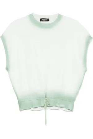 Fabiana Filippi Strik, Dame, Flerfarvet, L, Grøn Strik T-shirt