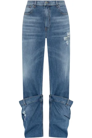 J.W.Anderson Jeans, Dame, Blå, W27, Bomuld, Bucket Jeans