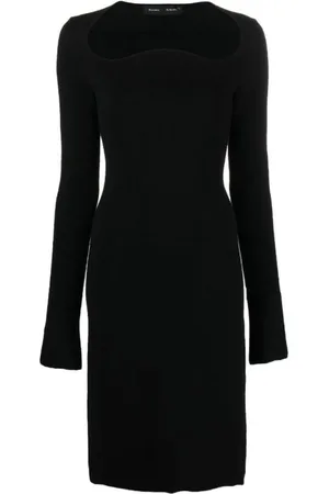 Proenza Schouler Kjole, Dame, Sort, L, Strikket Kjole
