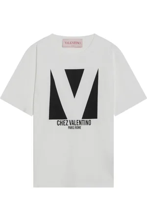 VALENTINO GARAVANI Top, Dame, Hvid, XS, Bomuld, Kortærmet T-shirt med Rund Hals