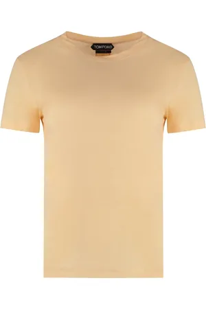Tom Ford Top, Dame, , 2XS, Bomuld, Ribbet bomulds T-shirt med rund hals