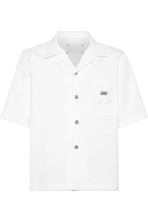 Philipp Plein Skjorte, Herre, Hvid, XL, Uld, Stilfuld Skjorte