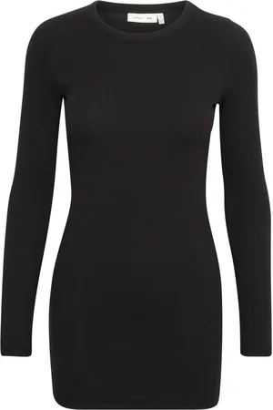 INWEAR Top, Dame, Sort, XL, Bomuld, Langærmet top