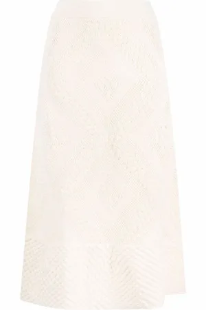 Jil Sander Nederdel, Dame, , S, Bomuld, Elegant Bomulds-Nylon Nederdel