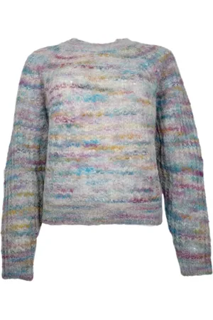 HUGO BOSS Strik, Dame, Flerfarvet, XS, Multifarvet Alpaca Sweater Relaxed Fit