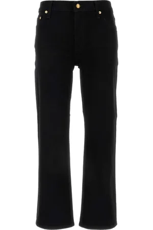 Tory Burch Jeans, Dame, Sort, W27, Denim, Cropped Kick Flare Jeans