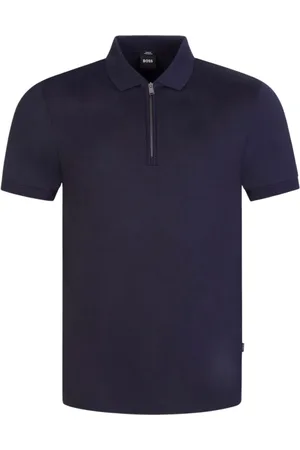 HUGO BOSS Top, Herre, Blå, XL, Bomuld, Polston Slim-fit Polo Shirt