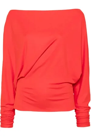 Khaite Bluser & Skjorter, Dame, Rød, S, Uld, Dolman Sleeve Top