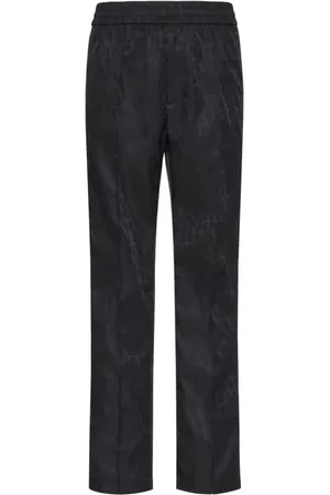 VALENTINO GARAVANI Bukser, Herre, Sort, M, Nylon, Sorte Nylon Iconographe Jacquard Bukser