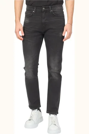 HUGO BOSS Jeans, Herre, Sort, W33, Bomuld, Slim Fit Straight Leg Jeans