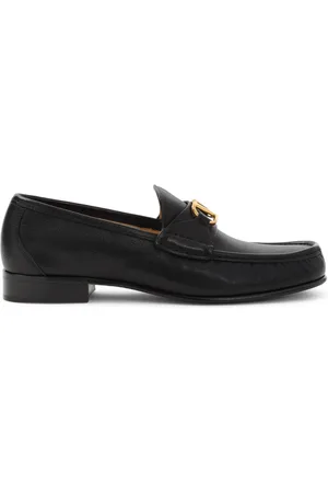 VALENTINO GARAVANI Sko, Herre, Sort, 43 EU, Læder, Sort Læder Loafers