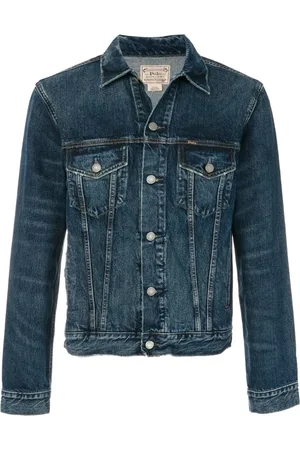 Ralph Lauren Jakke, Herre, Blå, 2XL, Denim, Icon trucker denimjakke