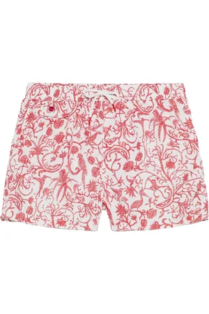 Kiton Badetøj, Herre, Flerfarvet, 3XL, Uld, Badeshorts med rødt fantasi-mønster