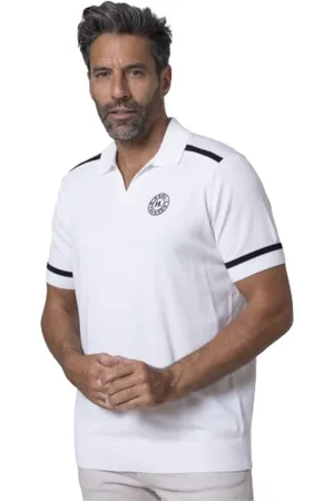 Karl Lagerfeld Top, Herre, Hvid, XL, Bomuld, Hvid Polo med Skipperkrave